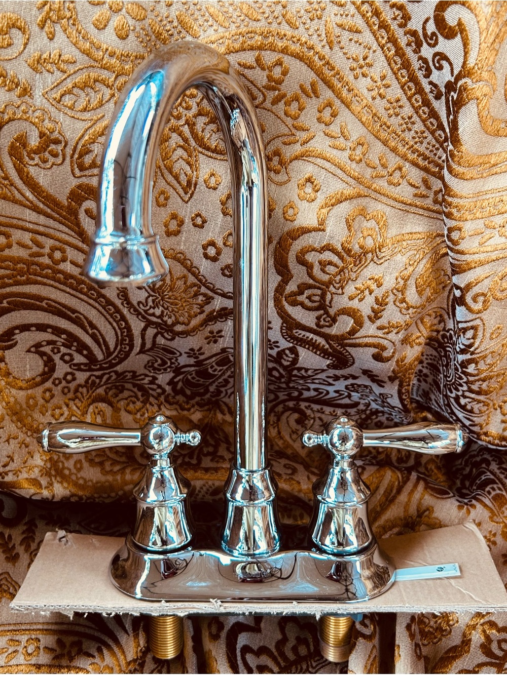 Aqua Source Chrome Two-Handle Bathroom Faucet - Polished Silver Finish